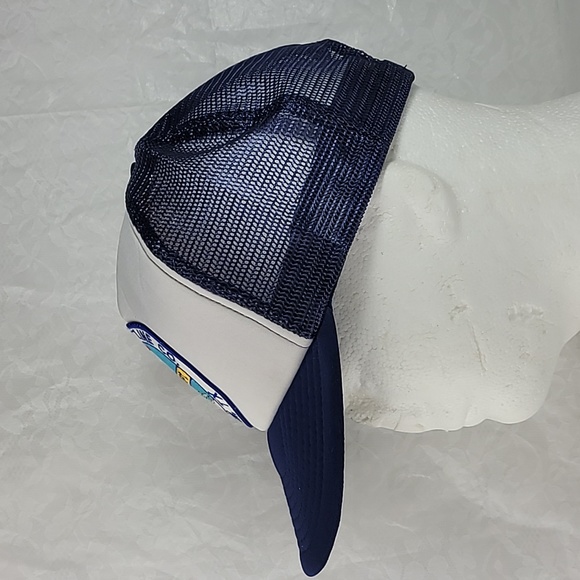 Vintage Mobil Pipeline Tec Dept Trucker Hat Blue/White - Picture 4 of 12